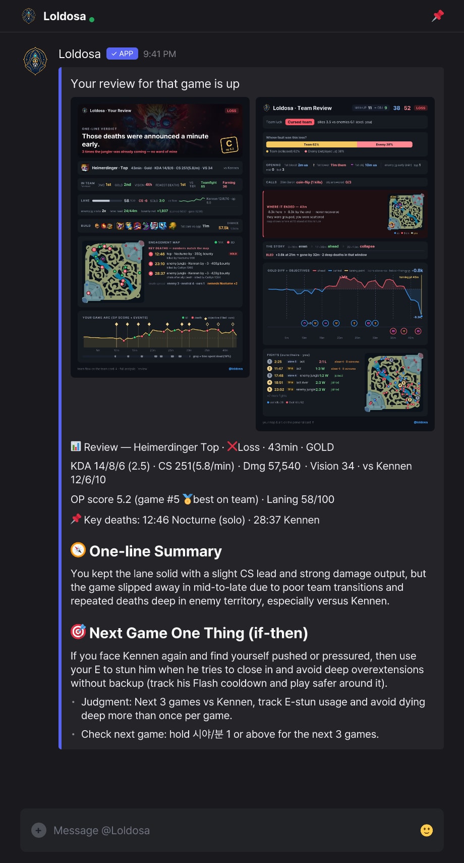 Game ends — a pro-team coach's review arrives