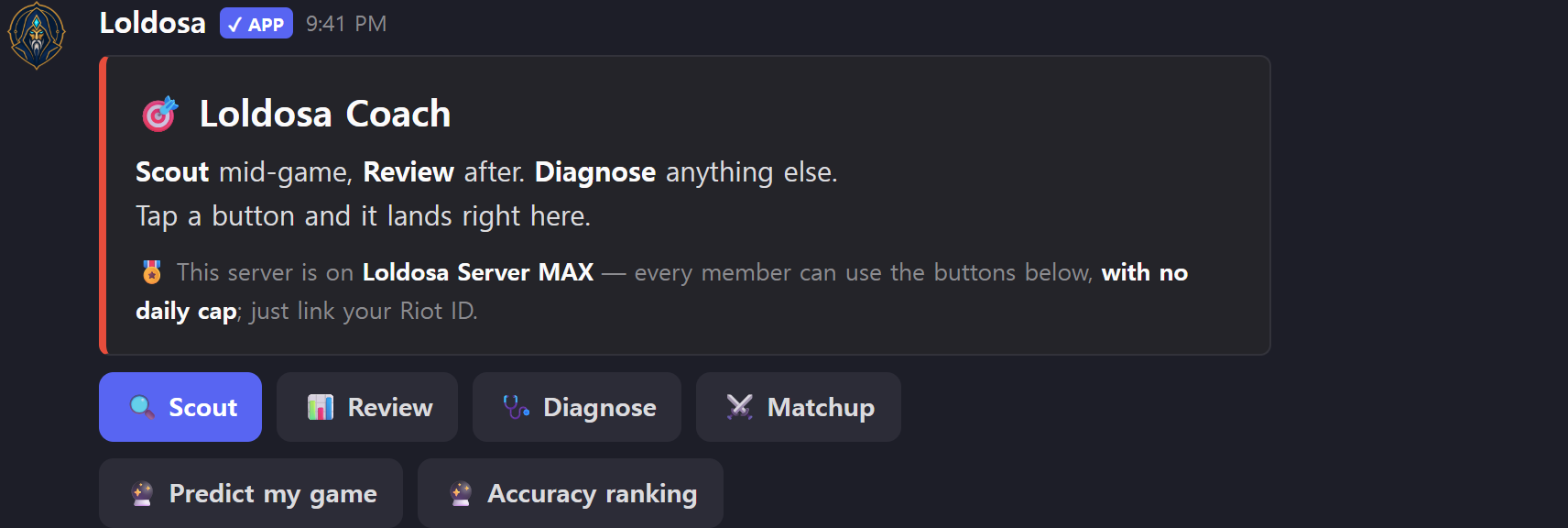Every server feature is free — the membership opens the coach for the whole server