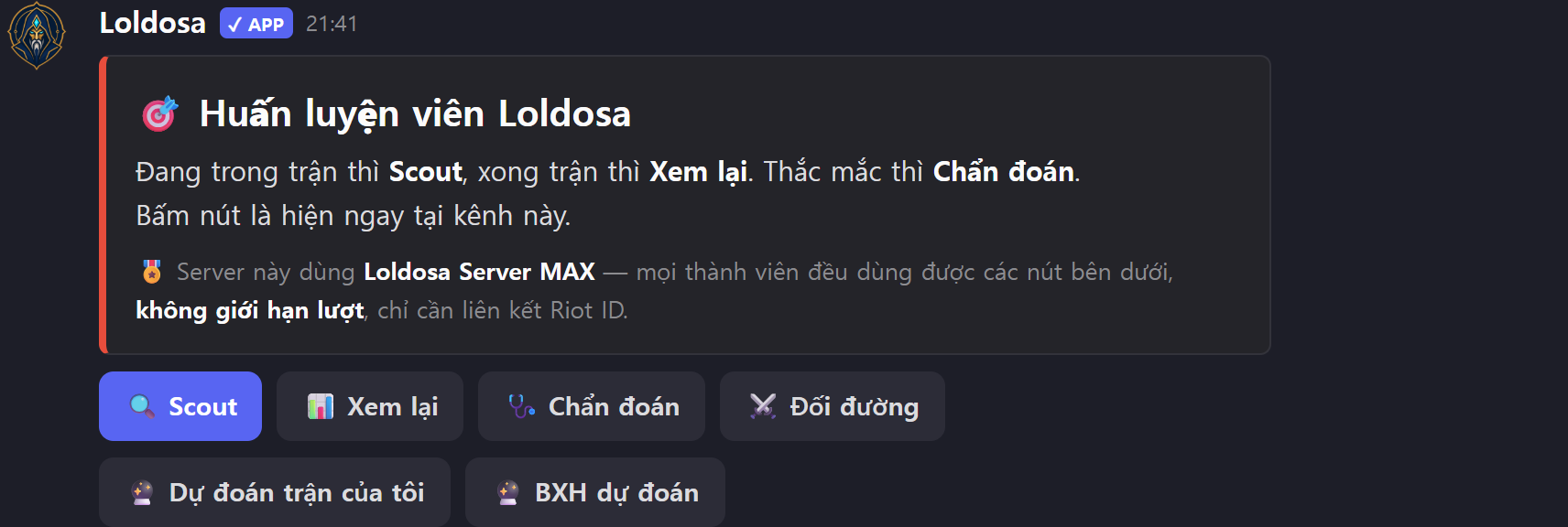 Mọi tính năng server đều miễn phí — Gói server mở coach cho cả server